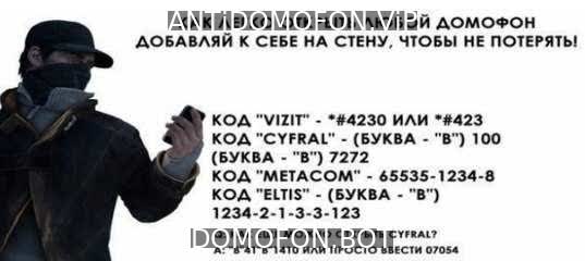 Код для открытия подъезда Белгород
